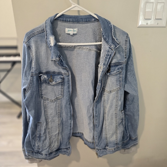 Grace and Lace Jean Jacket with removable Hood - Picture 2 of 3